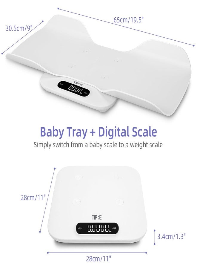 TIPRE Baby Weight Scale, Infant Scale with Detachable Tray, Pet Scale for Cat Dog, Multiple Weighing Scale for Toddler, Children, Pet and Adult Auto-Rotation LED Screen, Up to 400lb/180kg - Image 3